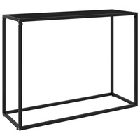 Console Table Black 100x35x75 cm Tempered Glass vidaXL