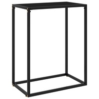 Console Table Black 60x35x75 cm Tempered Glass vidaXL