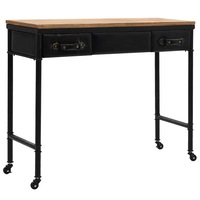 Console Table MDF and Fir Wood 100x33.5x80 cm vidaXL