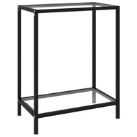 Console Table Transparent 60x35x75 cm Tempered Glass vidaXL