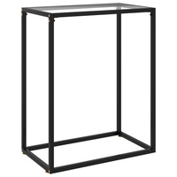 Console Table Transparent 60x35x75 cm Tempered Glass vidaXL