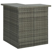 Corner Bar Table Grey 100x50x105 cm Poly Rattan vidaXL