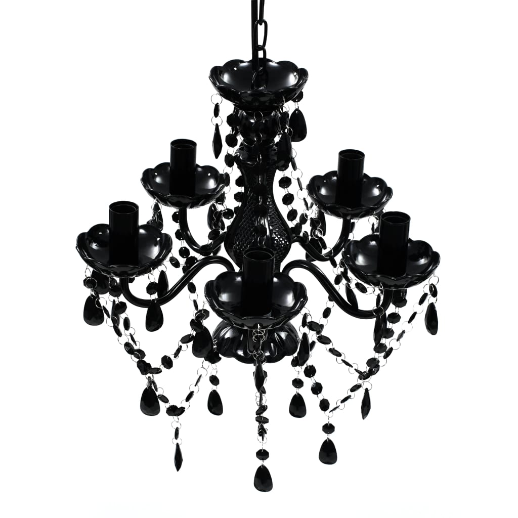 BLACK Crystal Light 5 Bulb vidaXL
