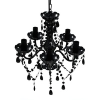 BLACK Crystal Light 5 Bulb vidaXL