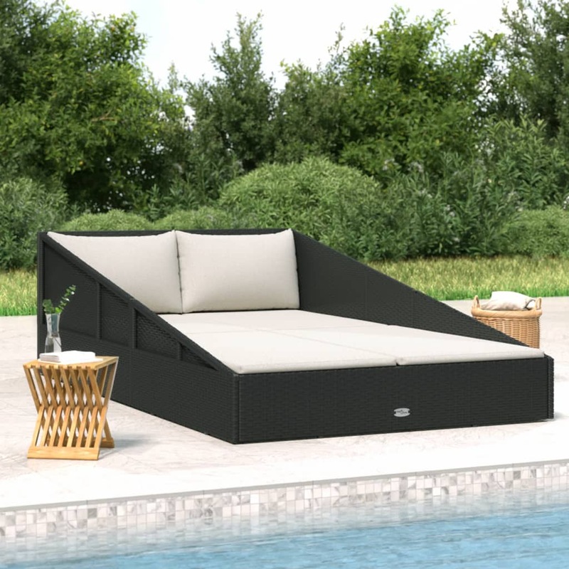 Buy Garden Bed Black 201x139 cm Poly Rattan MyDeal