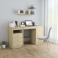 Desk Sonoma Oak 140x50x76 cm Engineered Wood vidaXL