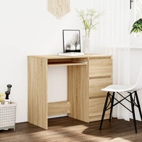 Desk Sonoma Oak 90x45x76 cm Engineered Wood vidaXL