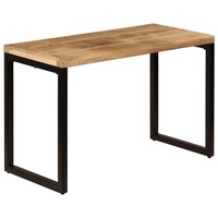 Dining Table 115x55x76 cm Solid Mango Wood and Steel vidaXL