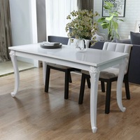 Dining Table 116x66x76 cm High Gloss White vidaXL