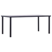 Dining Table Black and Concrete Grey 180x90x75 cm MDF vidaXL