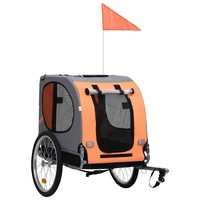 Pet Bike Trailer Orange and Grey vidaXL