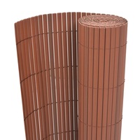Double-Sided Garden Fence PVC 90x300 cm Brown vidaXL