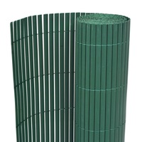 Double-Sided Garden Fence PVC 90x500 cm Green vidaXL