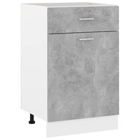 Drawer Bottom Cabinet Concrete Grey 50x46x81.5 cm Engineered Wood vidaXL