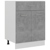 Drawer Bottom Cabinet Concrete Grey 60x46x81.5 cm Engineered Wood vidaXL
