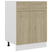 Drawer Bottom Cabinet Sonoma Oak 60x46x81.5 cm Engineered Wood vidaXL