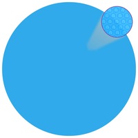Floating Round PE Solar Pool Film 381 cm Blue vidaXL