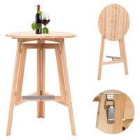 Foldable Bar Table 78 cm Fir Wood vidaXL