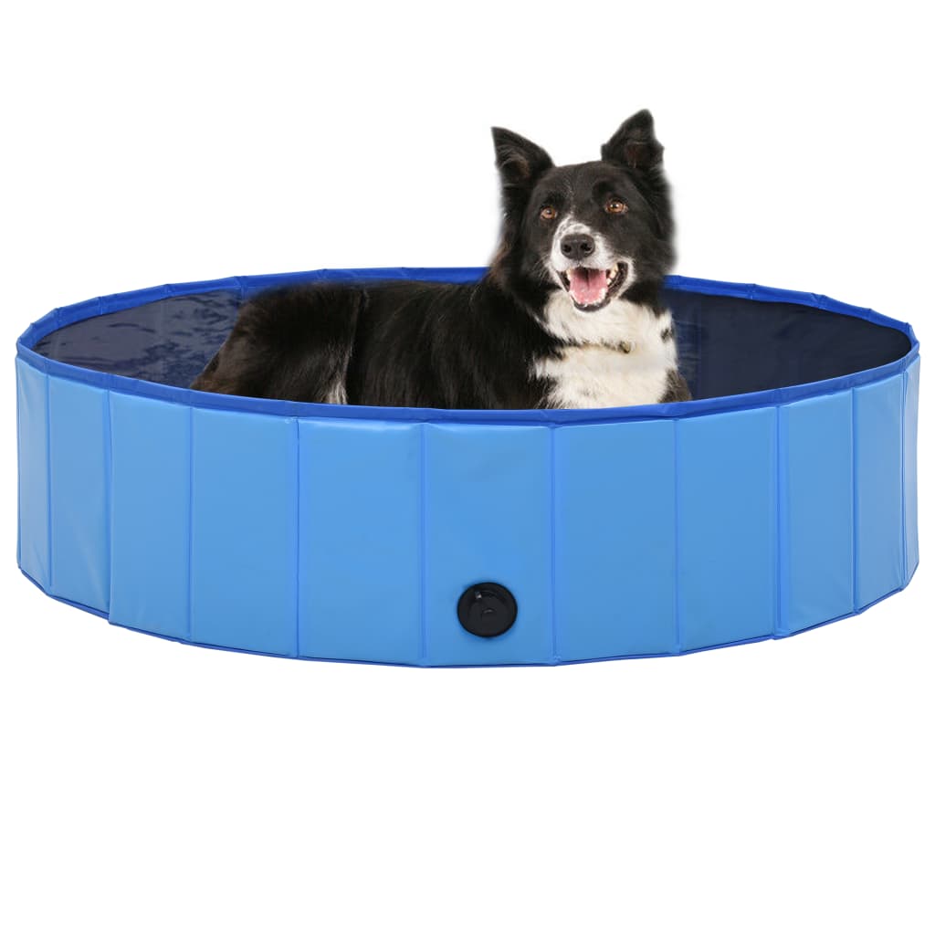 Foldable Dog Swimming Pool Blue 120x30 cm PVC vidaXL