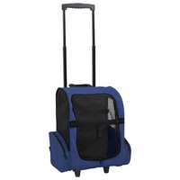 Blue Foldable Multipurpose Pet Trolley vidaXL