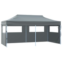 Folding Pop-up Partytent with Sidewalls 3x6 m Anthracite vidaXL