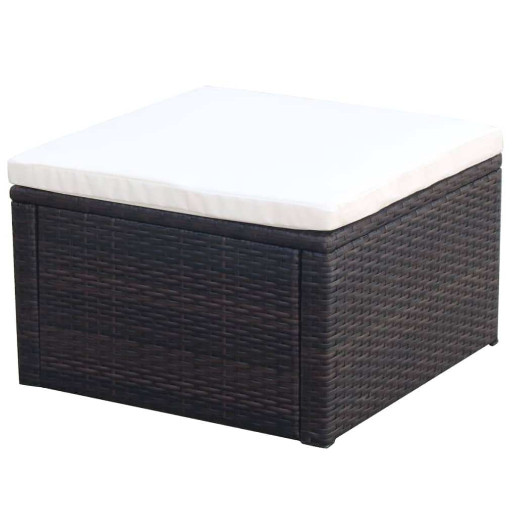 plastic rattan footstool