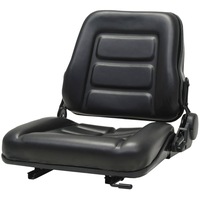 Forklift & Tractor Seat with Adjustable Backrest Black vidaXL