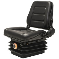 Forklift & Tractor Seat with Suspension and Adjustable Backrest vidaXL