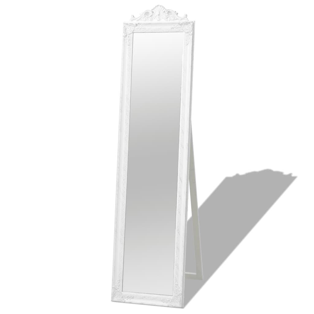 Free-Standing Mirror Baroque Style 160x40 cm White vidaXL