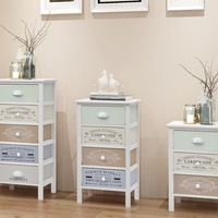 French Storage Cabinet 4 Drawers Wood vidaXL