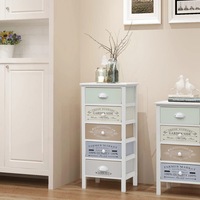 French Storage Cabinet 5 Drawers Wood vidaXL
