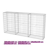 Gabion Basket Outdoor Garden Basket Wall Wire Fence Galvanised Steel vidaXL