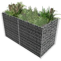 Gabion Raised Bed Steel 180x90x100 cm Silver vidaXL