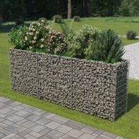 Gabion Raised Bed Galvanised Steel 270x50x100 cm vidaXL