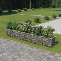Gabion Raised Bed Galvanised Steel 360x50x50 cm vidaXL