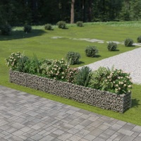 Gabion Raised Bed Galvanised Steel 450x50x50 cm vidaXL
