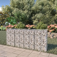 Gabion Wall with Covers Galvanised Steel 200x20x85 cm vidaXL