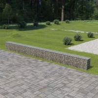 Gabion Wall with Covers Galvanised Steel 600x30x50 cm vidaXL