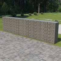 Gabion Wall with Covers Galvanised Steel 600x50x150 cm vidaXL