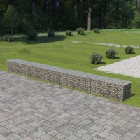 Gabion Wall with Covers Galvanised Steel 600x50x50 cm vidaXL