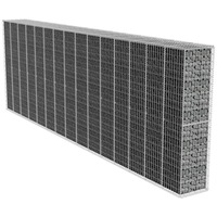 Gabion Wall with Cover Galvanised Steel 600x50x200 cm vidaXL