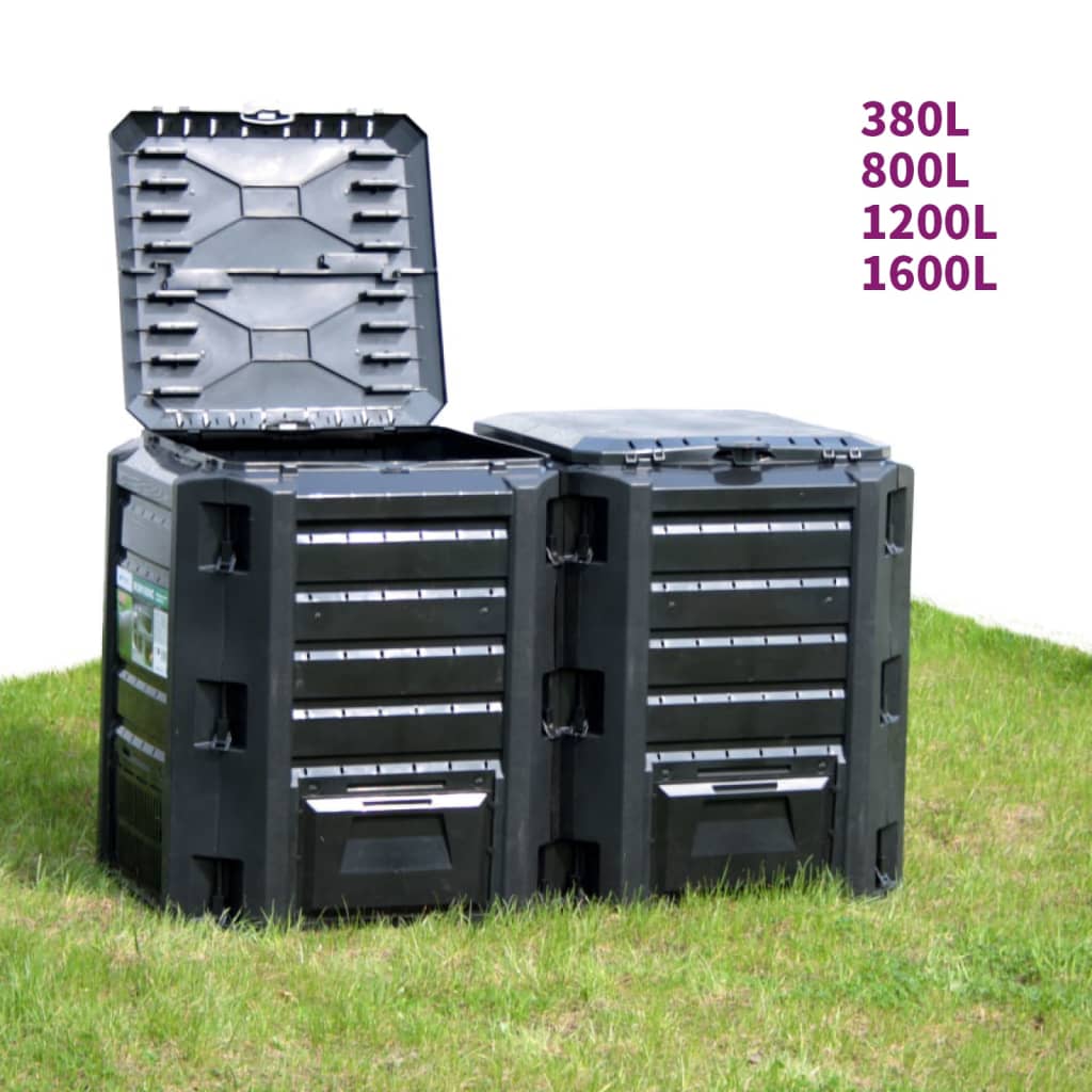 Buy Garden Composter Black Fast Compost Bin Waste Composter Multi Sizes ...
