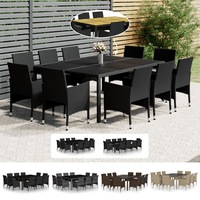 Garden Dining Set 11 Piece Multi Colours 200 cm/250 cm Table Length vidaXL