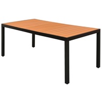 Garden Table Brown 185x90x74 cm Aluminium and WPC vidaXL