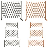 Garden Extending Trellis Fence Solid Firwood Multi Sizes Orange/Grey vidaXL