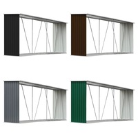 Garden Log Storage Shed Timber Shed Galvanised Steel 84cm Multi Colours vidaXL