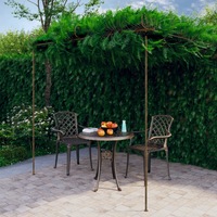 Garden Pergola Antique Brown 3x3x2.5 m Iron vidaXL