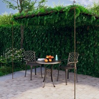 Garden Pergola Antique Brown 4x3x2.5 m Iron vidaXL