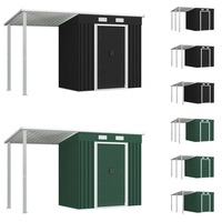 Garden Shed with Extended Roof Storage House Steel Multi Colours/Sizes vidaXL