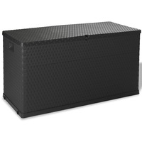 Garden Storage Box Anthracite 120x56x63 cm PP Rattan vidaXL